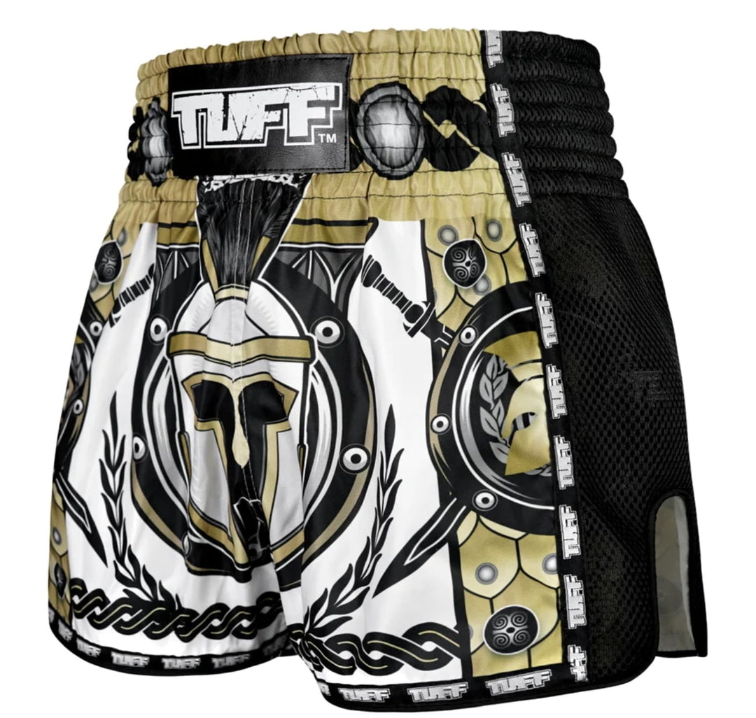 Shorts de Muay Thai Tuff New Retro Golden Gladiator