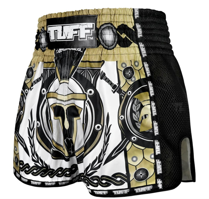 Shorts de Muay Thai Tuff New Retro Golden Gladiator