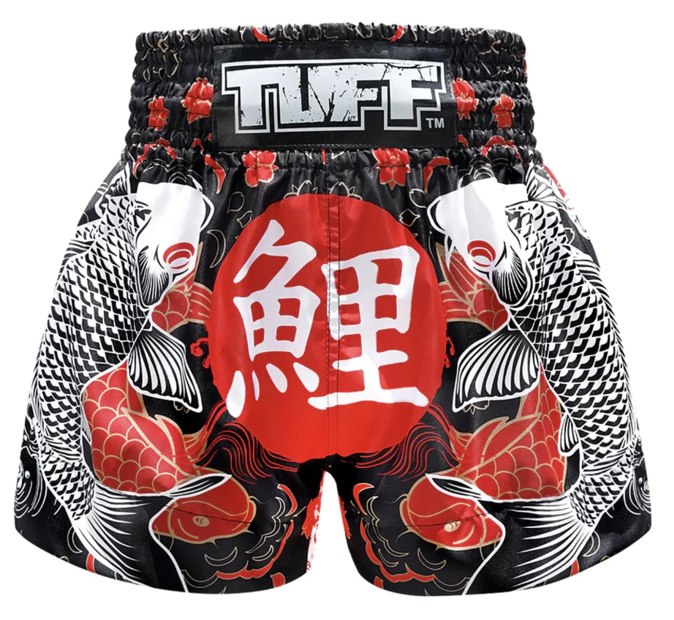 Shorts de Muay Thai Tuff Japanese Koi Fish Negro