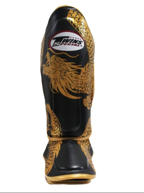 Canilleras de Muay Thai Twins Special Dragon 49 FBGVL3-49 - 100% Cuero