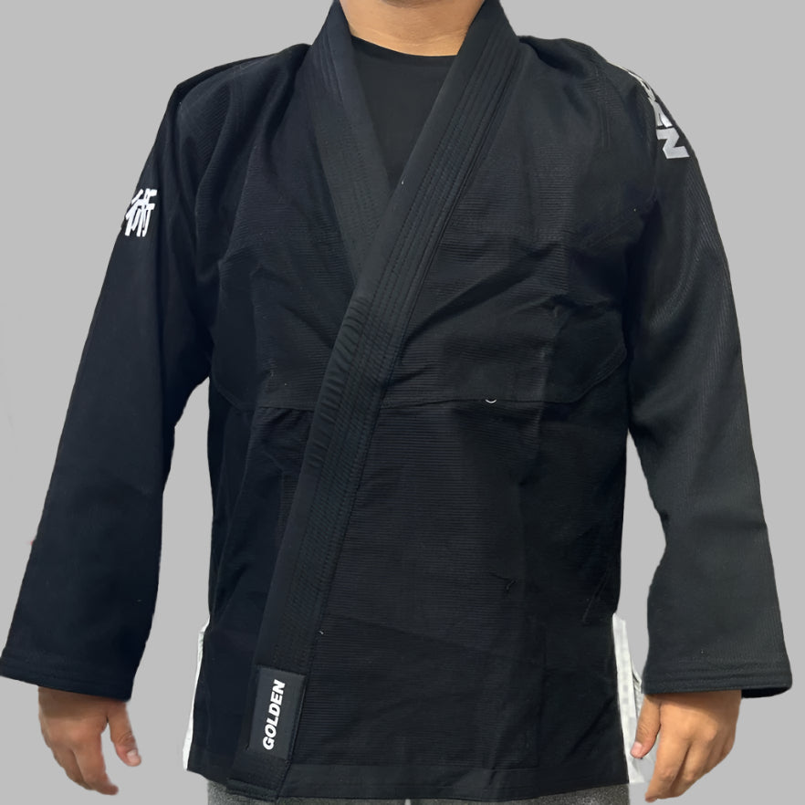 Kimono de Jiujitsu Golden Kids Light Negro - 100% Algodón