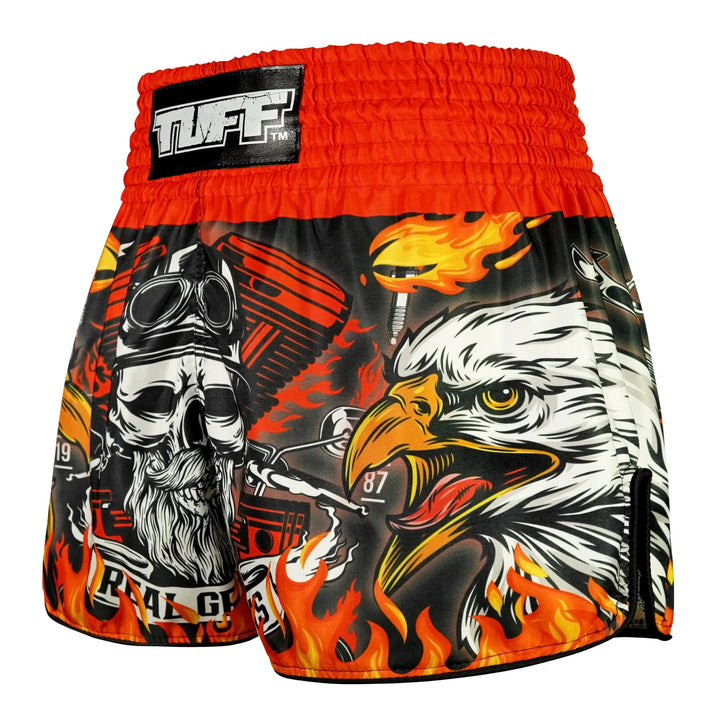 Shorts de Muay Thai Tuff High Cut Retro GrayBeard and The Eagle