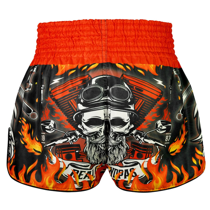 Shorts de Muay Thai Tuff High Cut Retro GrayBeard and The Eagle