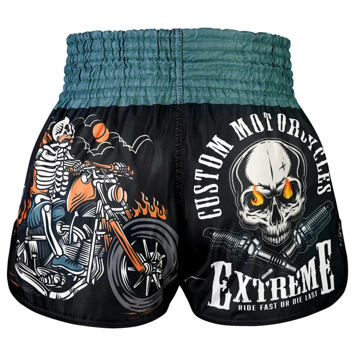 Shorts de Muay Thai Tuff High Cut The Retro Skull Rider