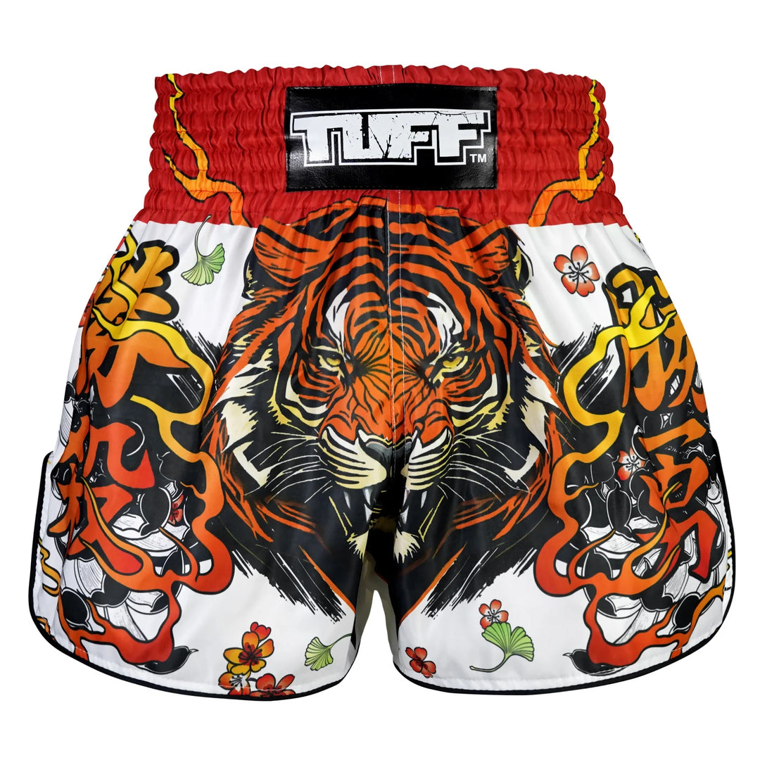 Shorts de Muay Thai Tuff High Cut Retro "Tora Chikara" Power Of Tiger