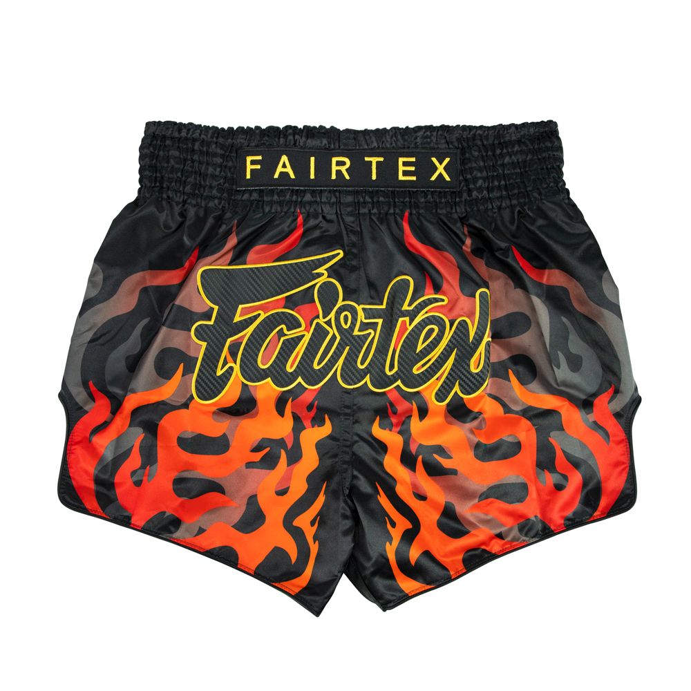 Shorts de Muay Thai Fairtex BS1921 Volcano Negro - 100% Poliester