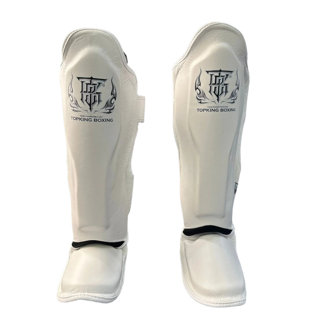 Canilleras de Muay Thai Top King Pro  - 100% Cuero Genuino