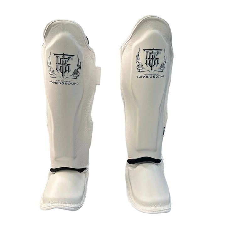 Canilleras de Muay Thai Top King Pro  - 100% Cuero Genuino