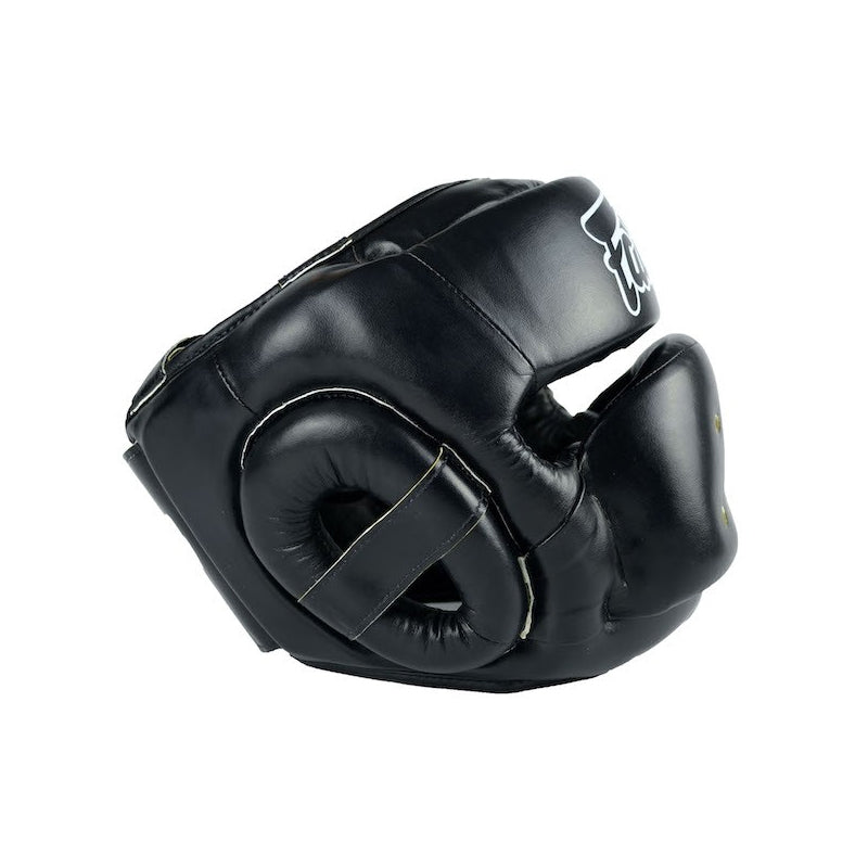 Cabezal Fairtex Full Face Protector Negro para Muay Thai - Boxeo - 100% Cueroc Syntek - MMA Store Peru