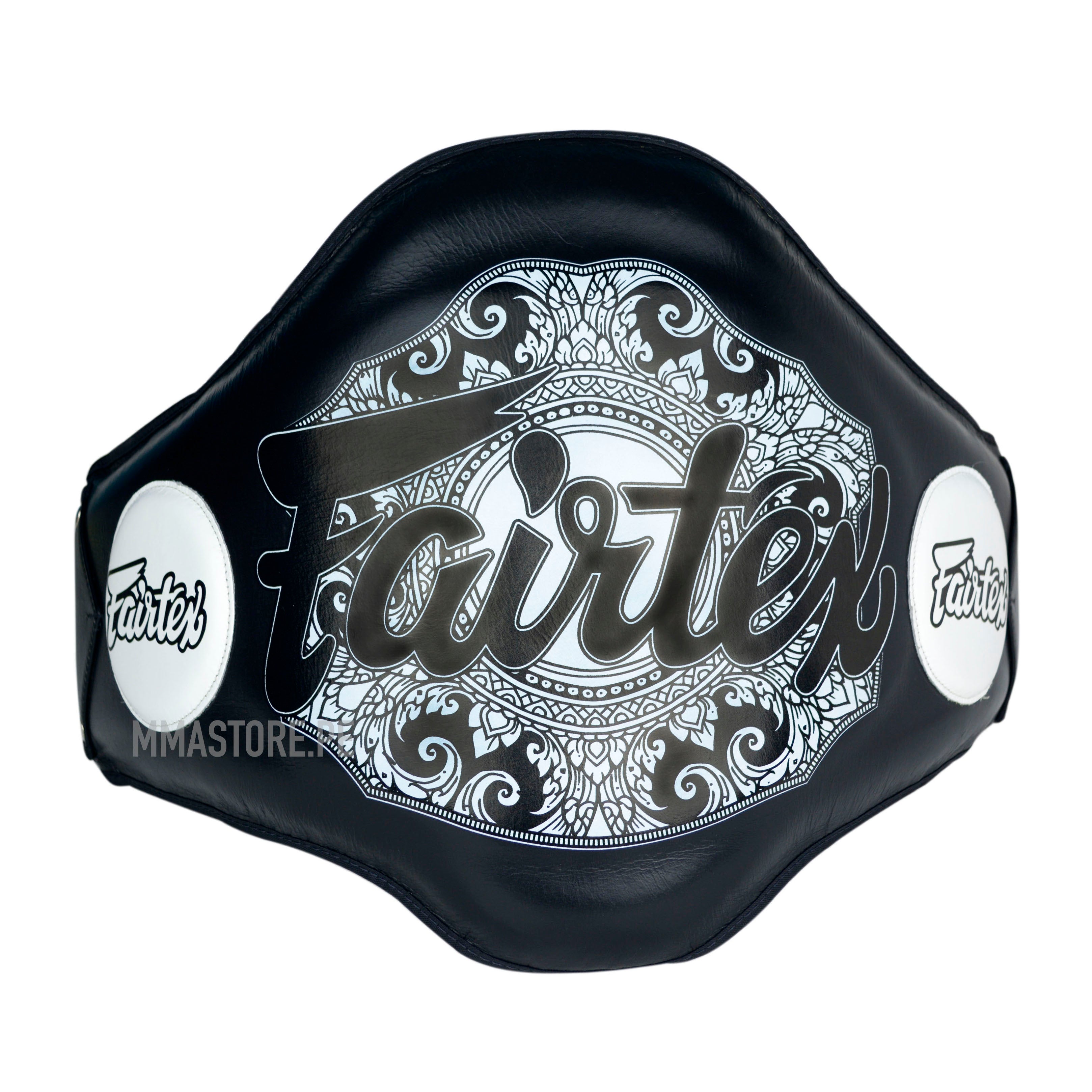Cinturon Belly Pad Fairtex Champion Negro - Muay Thai - Boxeo - 100% Cuero - MMA Store Peru