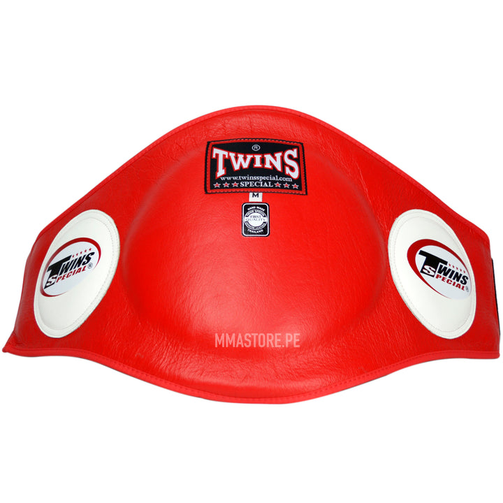 Cinturon Belly Pad Twins Special - Muay Thai - Boxeo -Rojo - 100% Cuero - MMA Store Peru