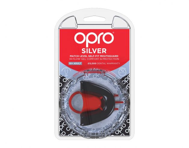 Protector Bucal OPRO Gen4 - Silver - Negro - Adulto - MMA Store Peru