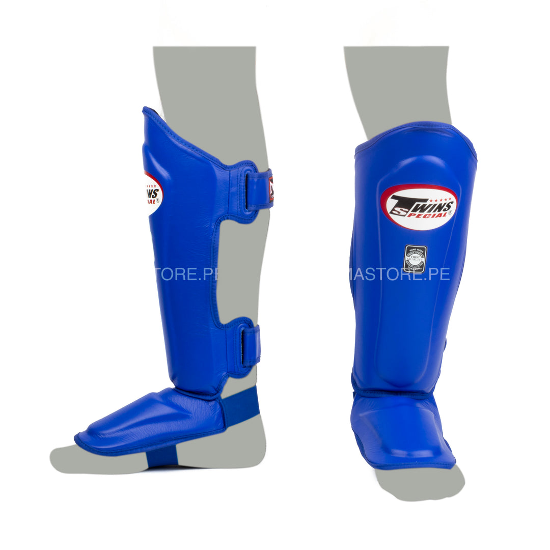canilleras twins special para muay thai azul