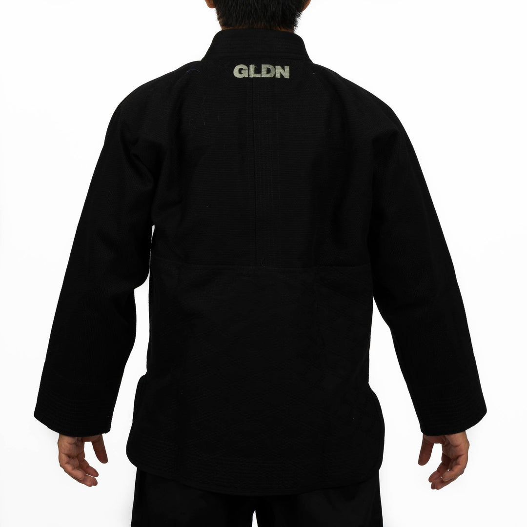 Kimono de Jiujitsu Golden Heavy Negro/Plata - 100% Algodón