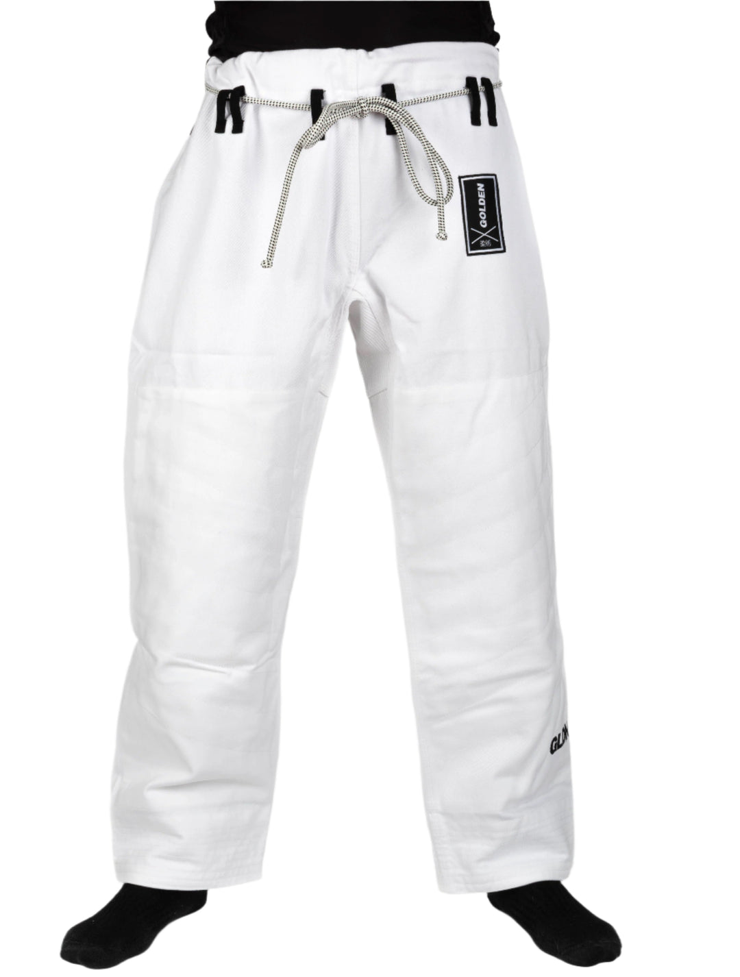 Kimono de Jiujitsu Golden Heavy Blanco/Negro- 100% Algodón