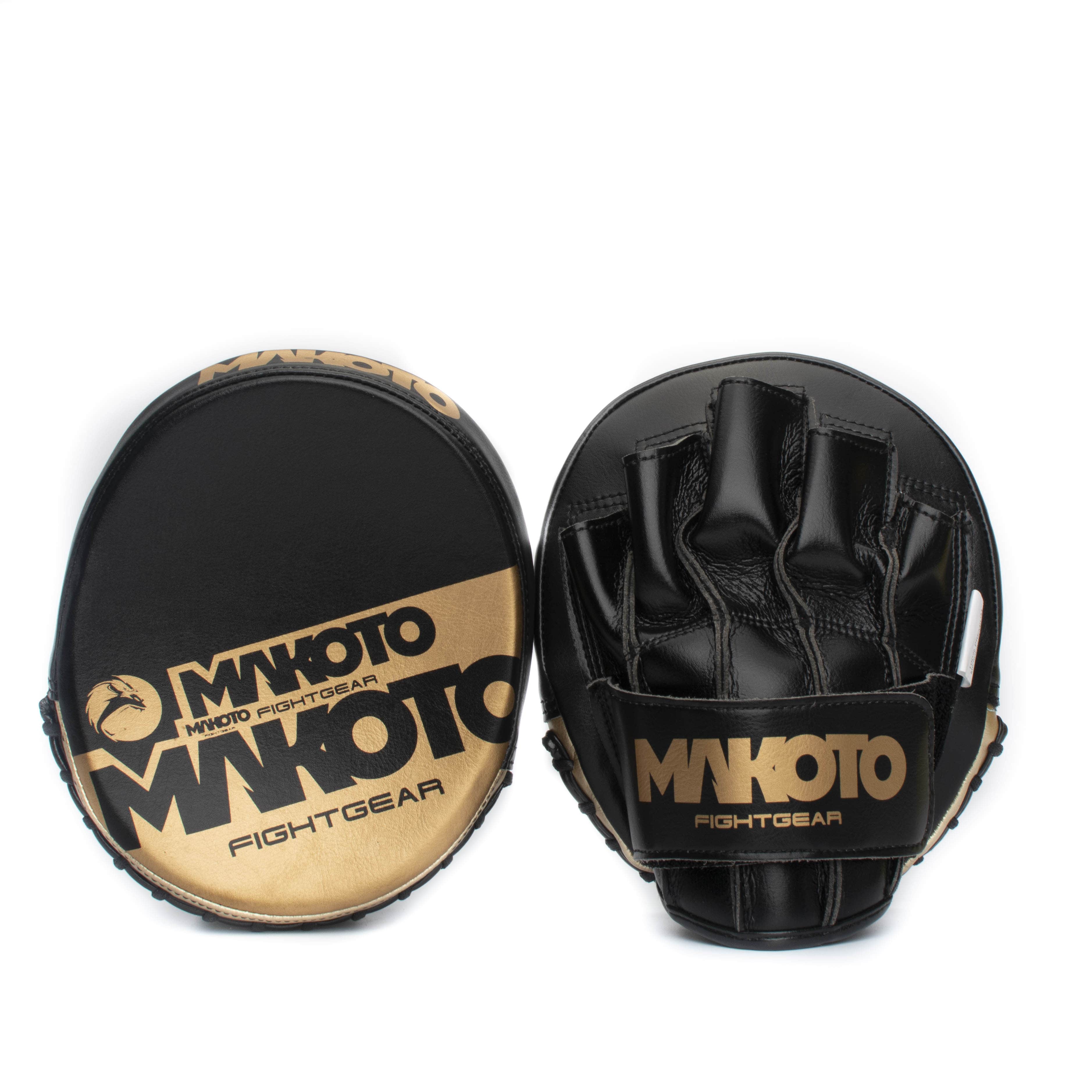 Guanteletas mini para Boxeo Negro/Dorado - Muay Thai -Makoto - 100% Microfibra Premium