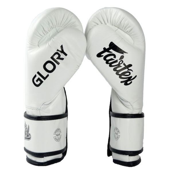 Guantes Fairtex Glory Muay Thai - Boxeo - Blanco - 100% Cuero - MMA Store Peru