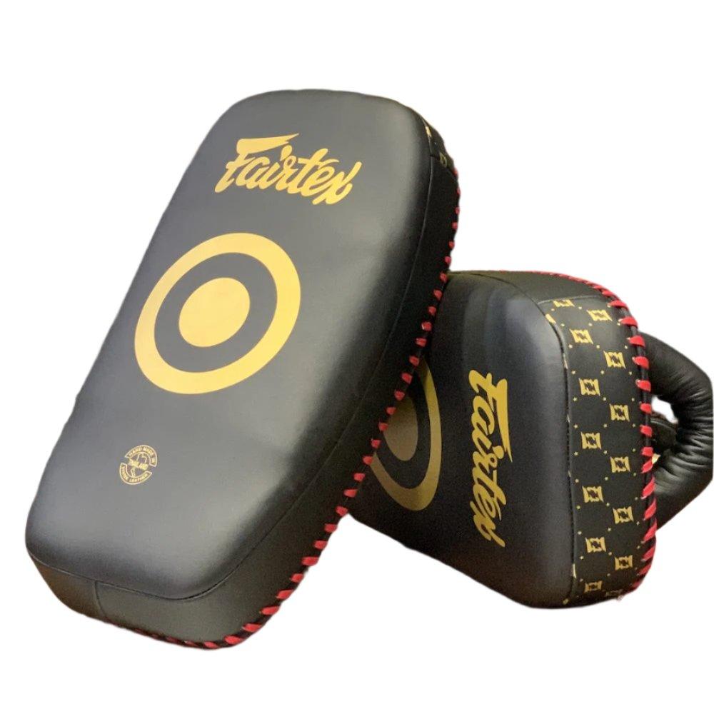Kicking Pads de Muay Thai Fairtex KPLC5 Negro - 100% Microfibra - Tamaño Standard