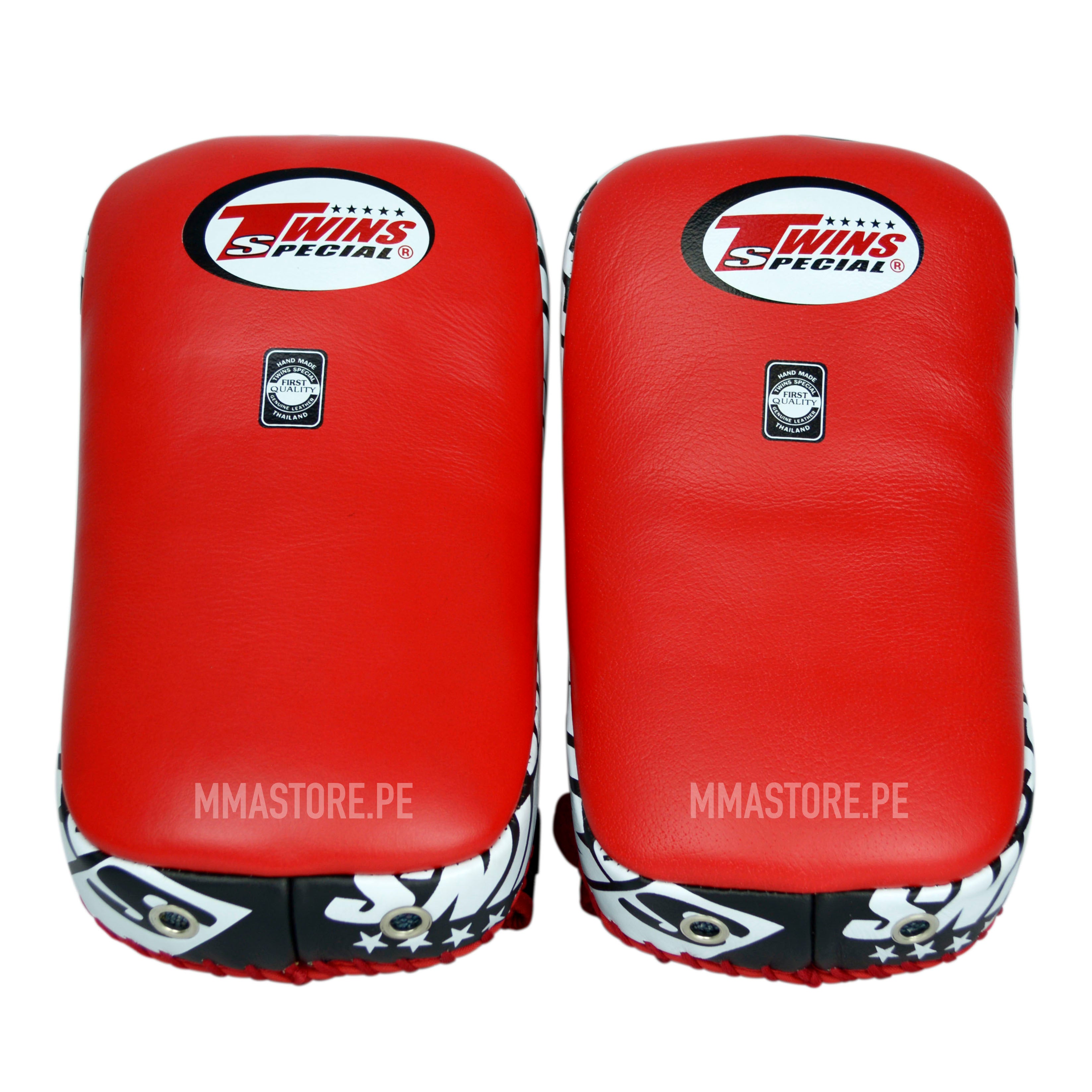 Kicking Pads Twins Special Muay Thai - Rojo - 100% Cuero - Tamaño Standard - MMA Store Peru