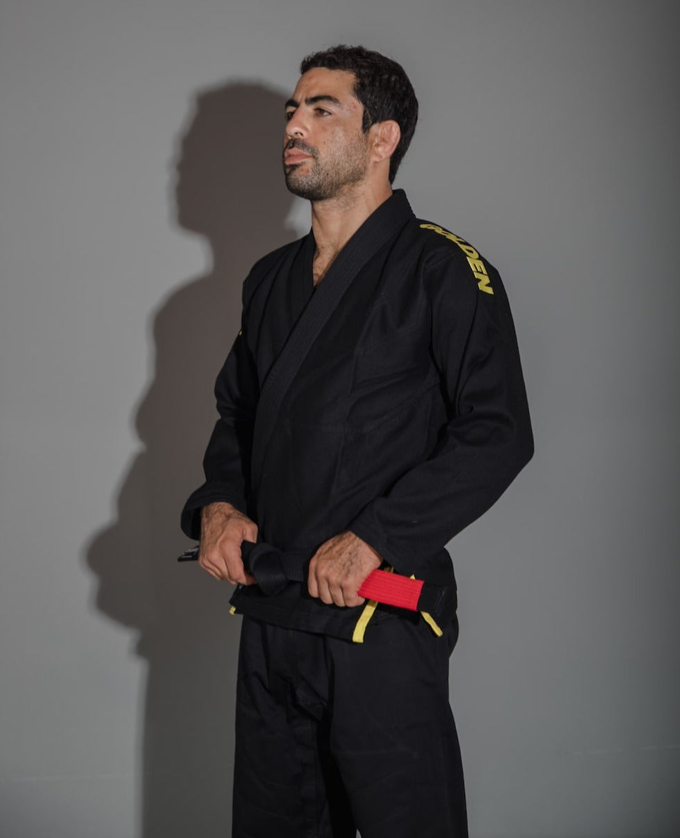 Kimono de Jiujitsu Golden Kids Light Negro - 100% Algodón