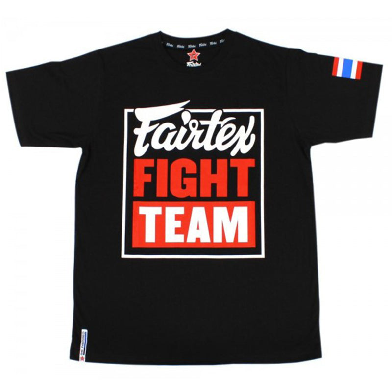 Polo Fairtex Fight Team Negro/Rojo - 100% Algodón - MMA Store Peru