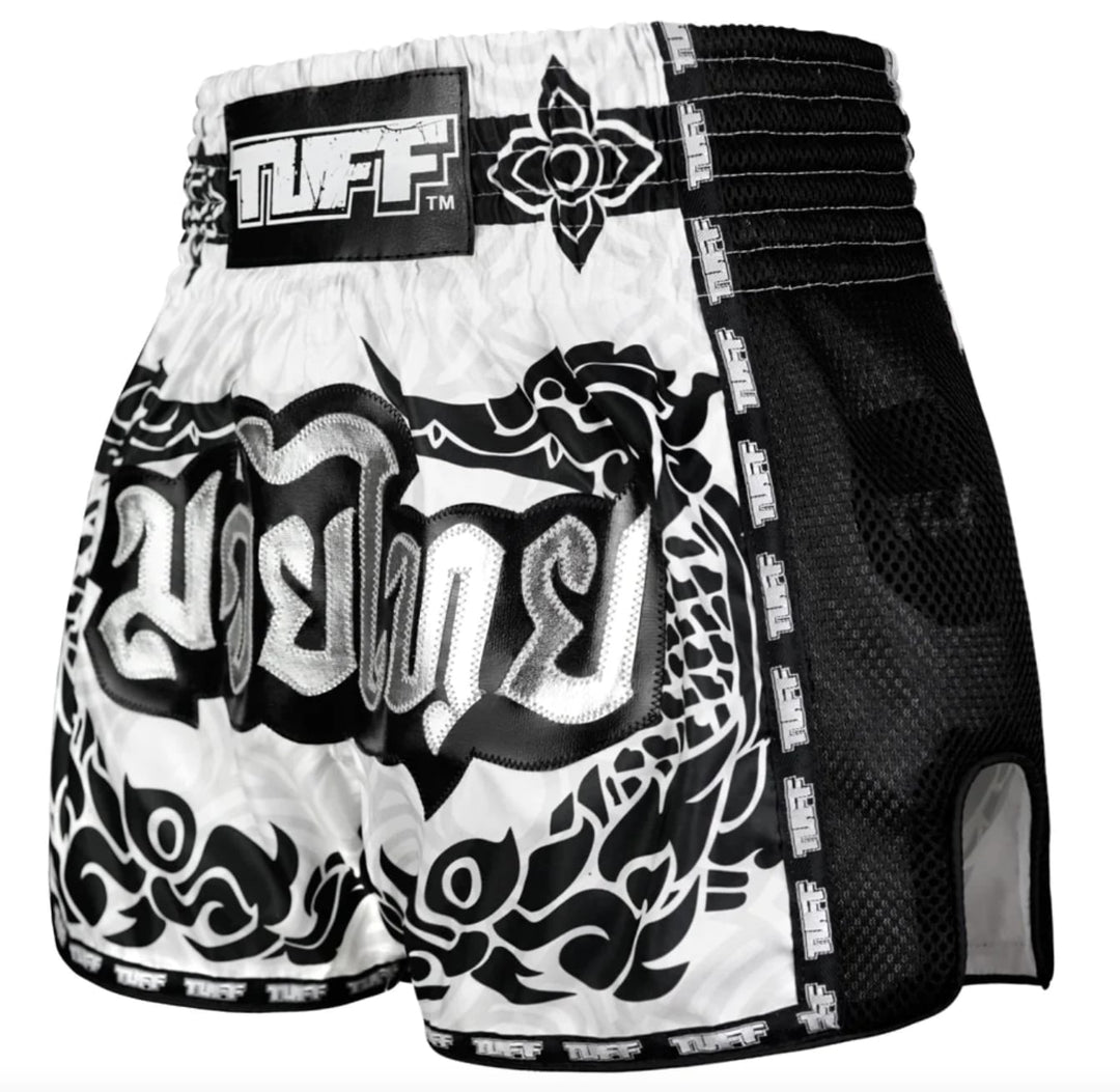 Shorts de Muay Thai Tuff New Retro The Great Hongsa Blanco