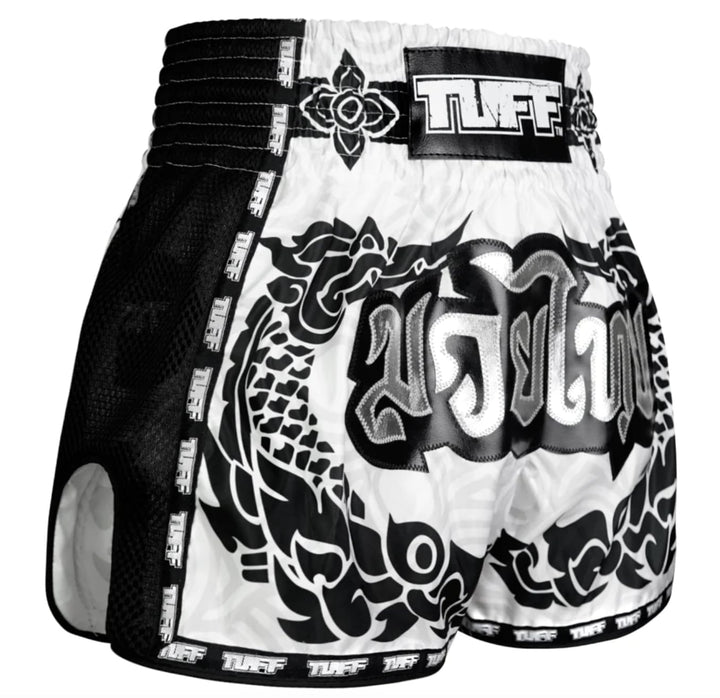 Shorts de Muay Thai Tuff New Retro The Great Hongsa Blanco