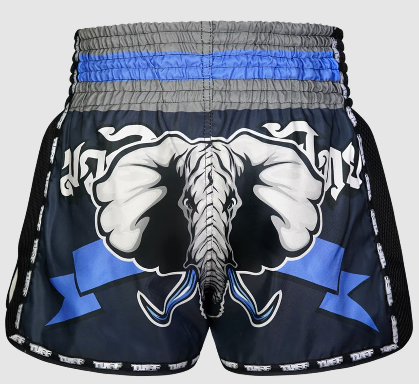 Shorts de Muay Thai Tuff New Retro War Elephant Azul