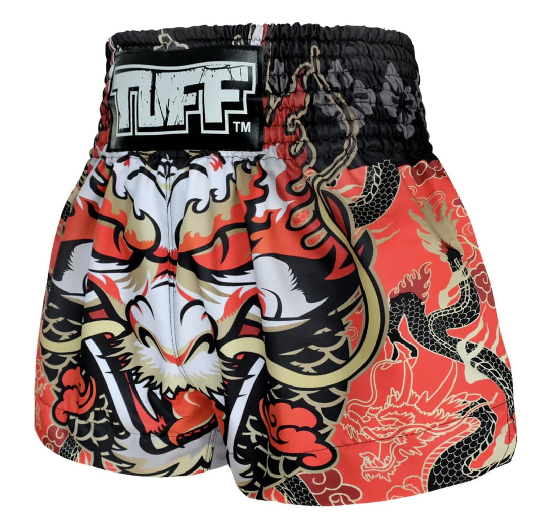 Shorts de Muay Thai Tuff Dragon King Rojo