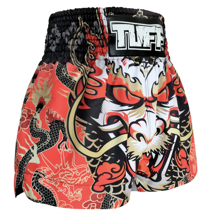 Shorts de Muay Thai Tuff Dragon King Rojo