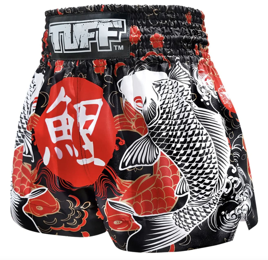 Shorts de Muay Thai Tuff Japanese Koi Fish Negro