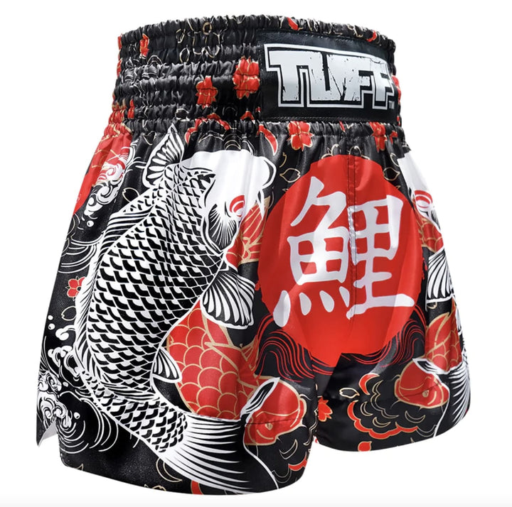 Shorts de Muay Thai Tuff Japanese Koi Fish Negro