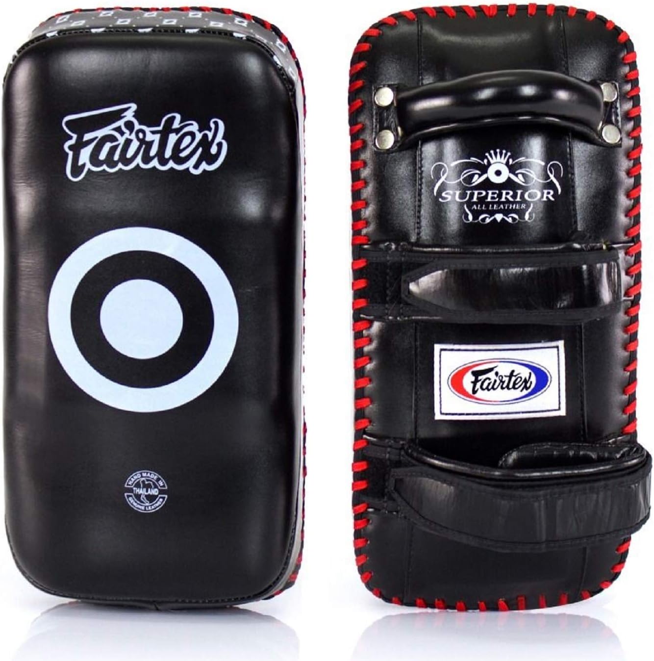 Kicking Pads de Muay Thai Fairtex KPLS2 Superior Negro - 100% Cuero