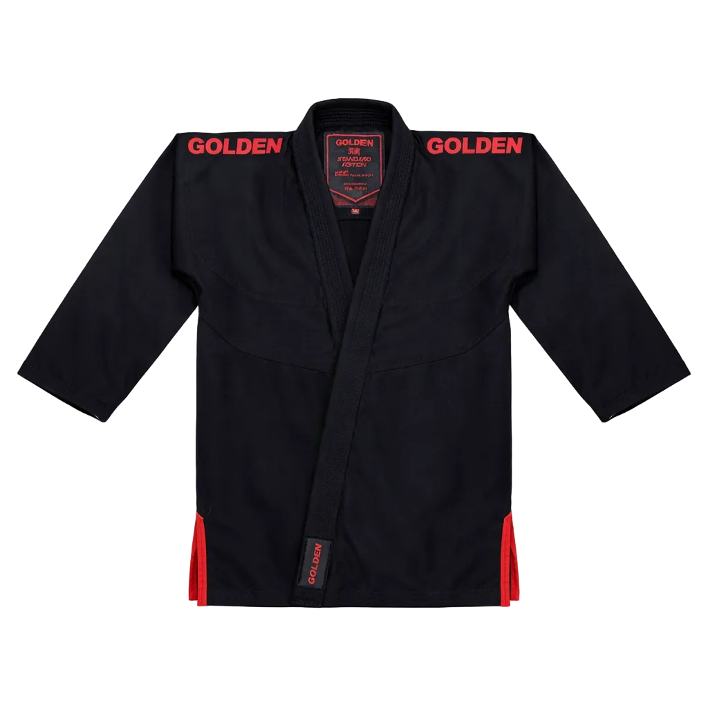 Kimono de Jiujitsu Golden Kids Ultralight Negro - 100% Algodón