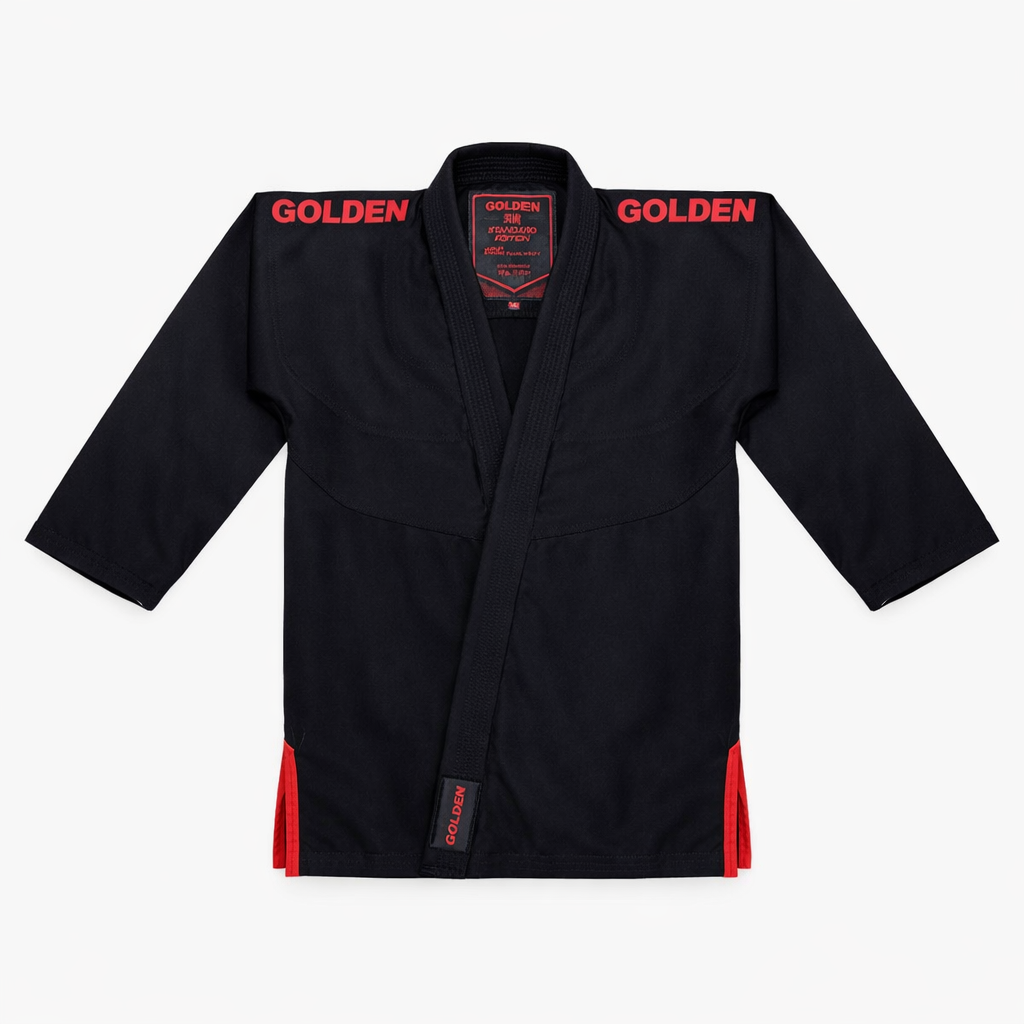 Kimono de Jiujitsu Golden Ultralight Negro - 100% Algodón