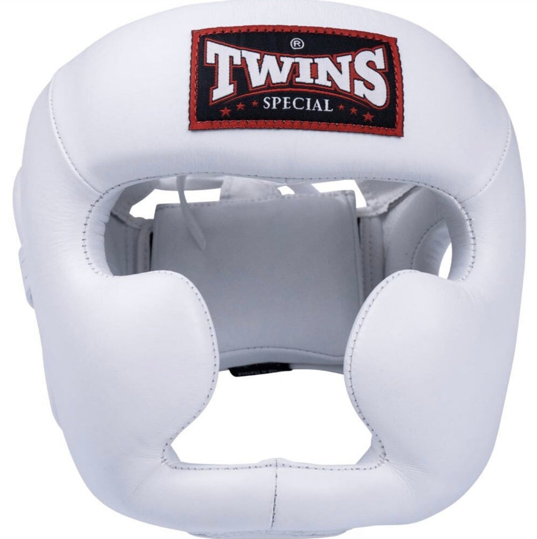 Cabezal de Boxeo Twins Special HGL3 Blanco - 100% Cuero