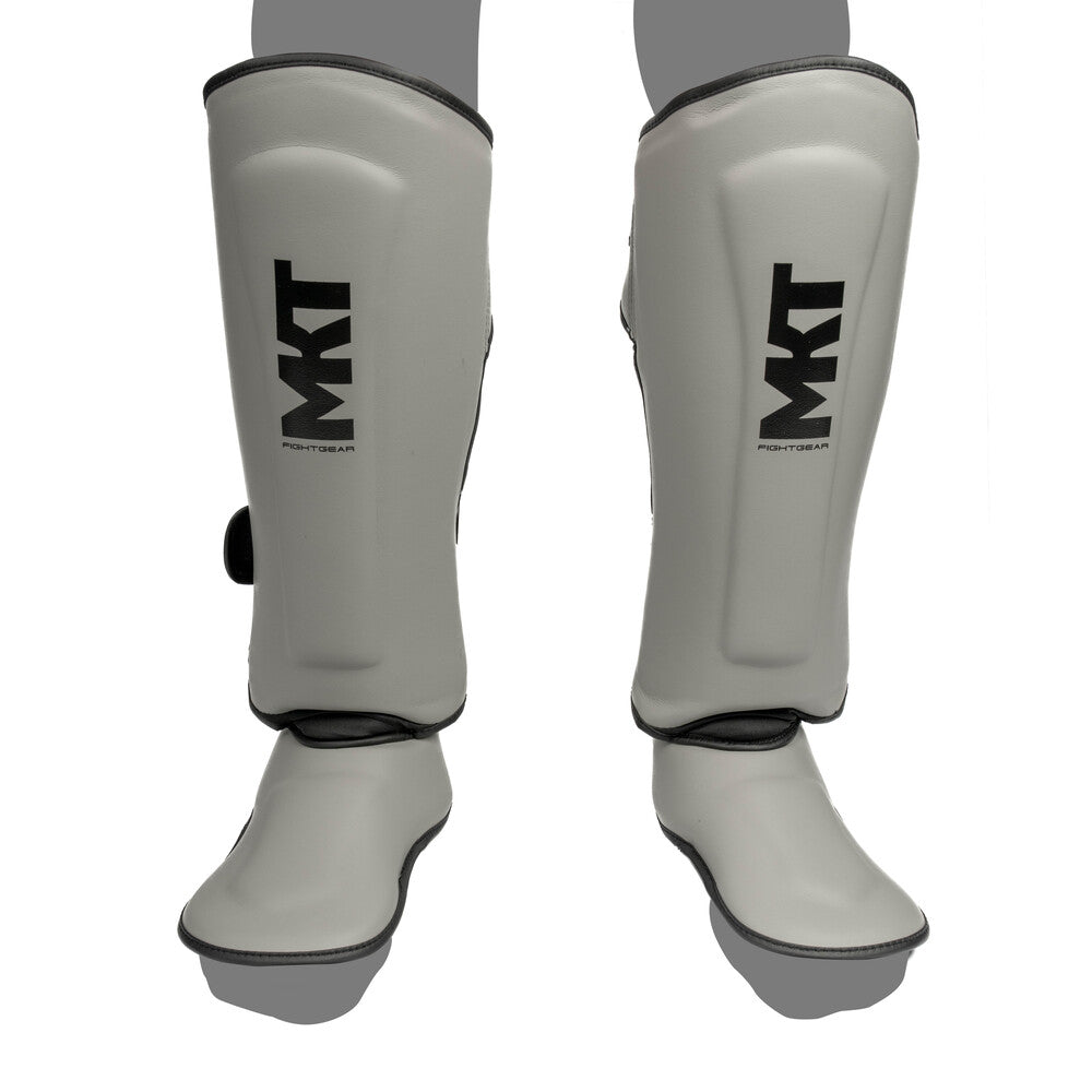 Canilleras de Muay Thai Makoto M2 Gris - 100% Microfibra