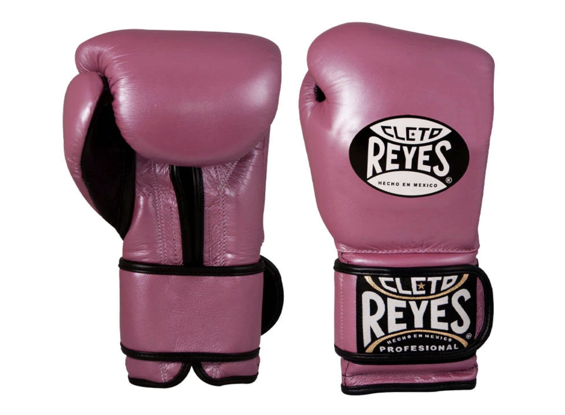 Guantes de Boxeo Cleto Reyes Velcro Rosado- 100% Cuero Genuino