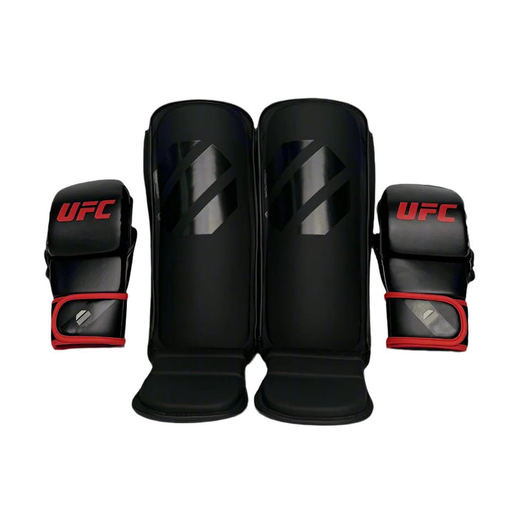 Combo UFC Sparring: Guantes + Canilleras MMA UFC - 100% Poliuretano