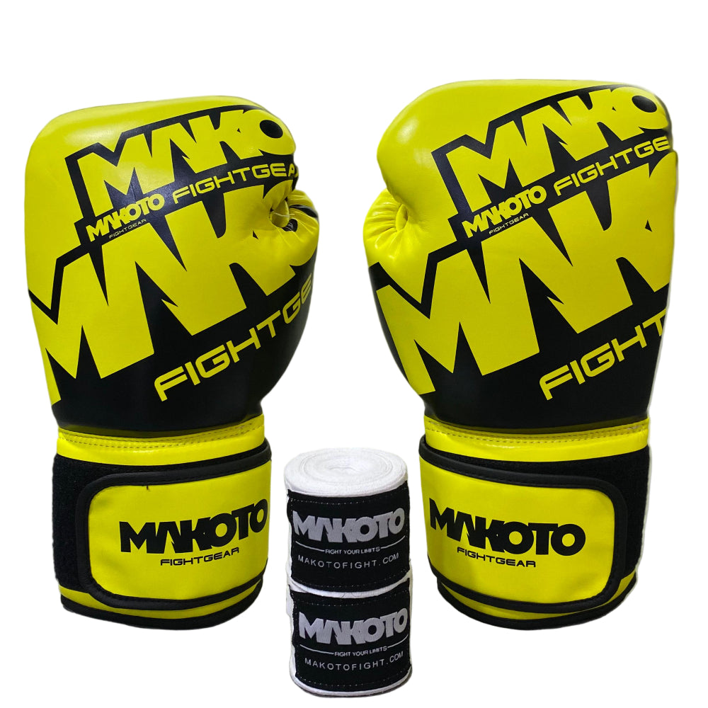 Combo: Guantes Makoto M1 12oz + Vendas Makoto