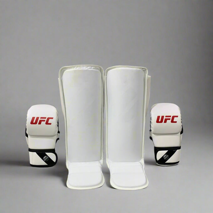 Combo UFC Sparring: Guantes + Canilleras MMA UFC - 100% Poliuretano