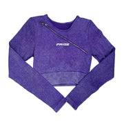 Crop manga larga deportivo Inspire para mujer Pride Activewear - Morado