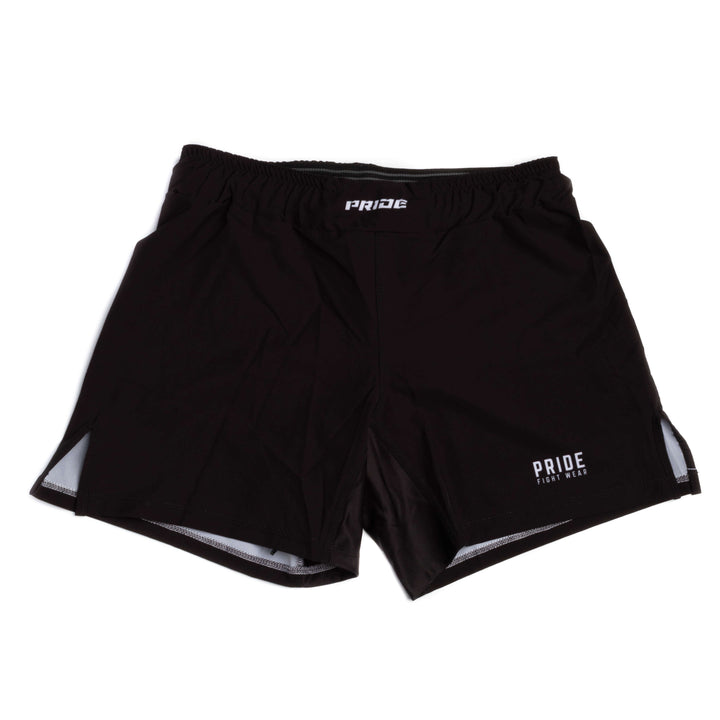 Short Pride Light Essential Negro para Muay Thai, Kickboxing, MMA.