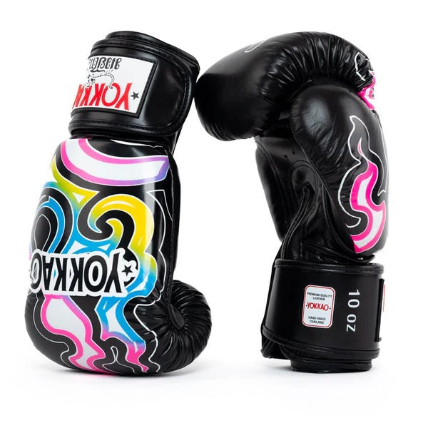 Guantes de Boxeo Yokkao Flames  - 100% Cuero
