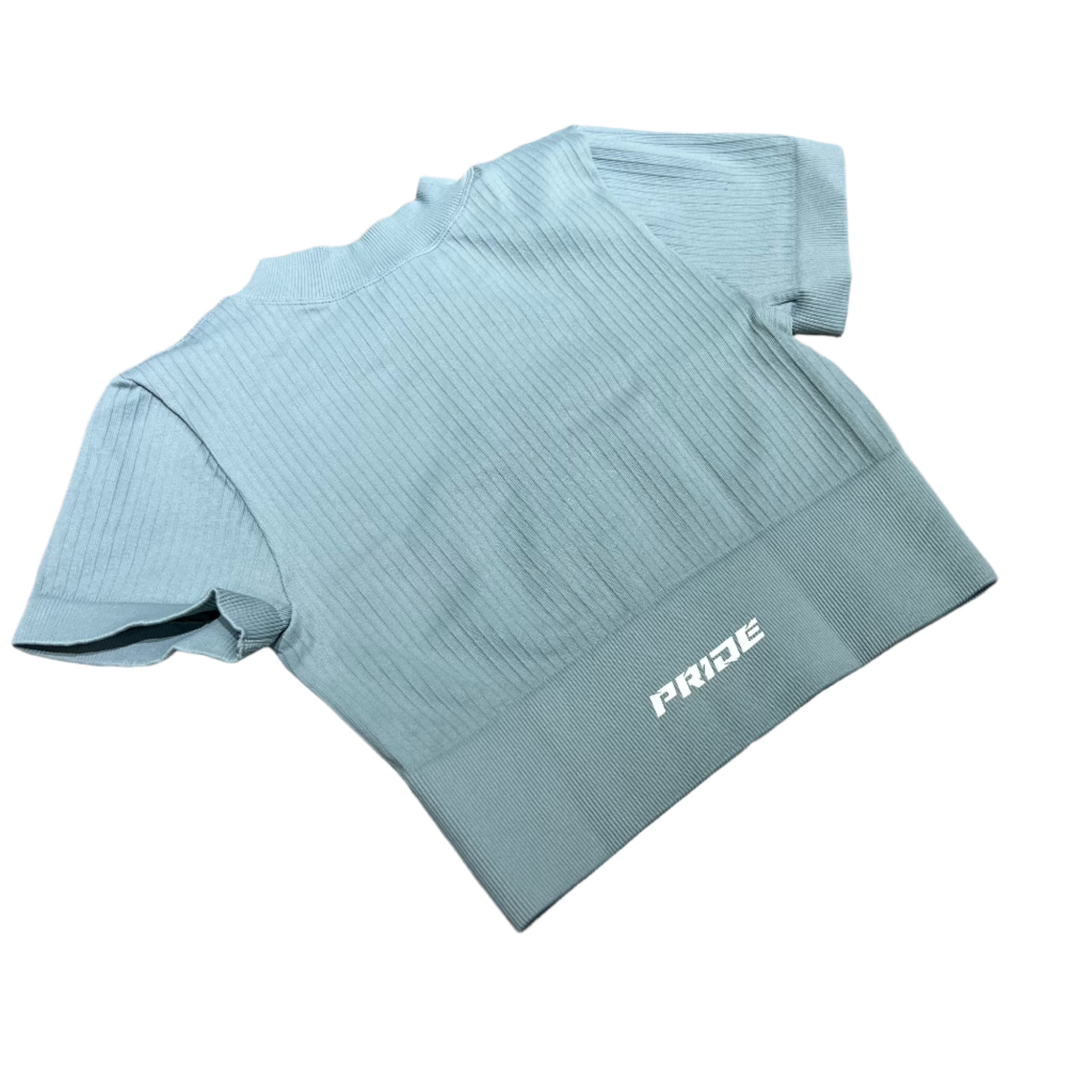 Crop manga corta deportivo Sbelt para mujer Pride Activewear - Cemento