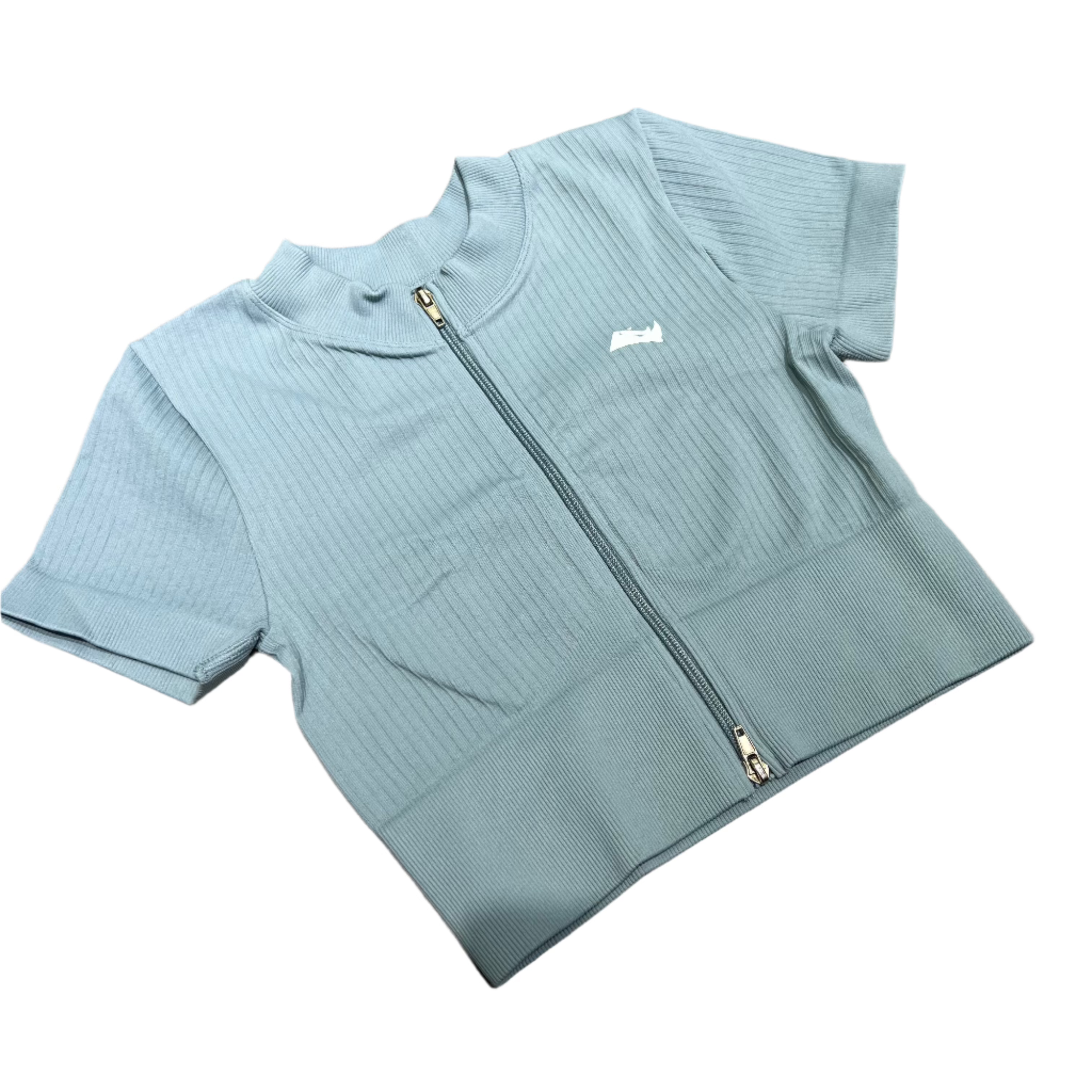 Crop manga corta deportivo Sbelt para mujer Pride Activewear - Cemento