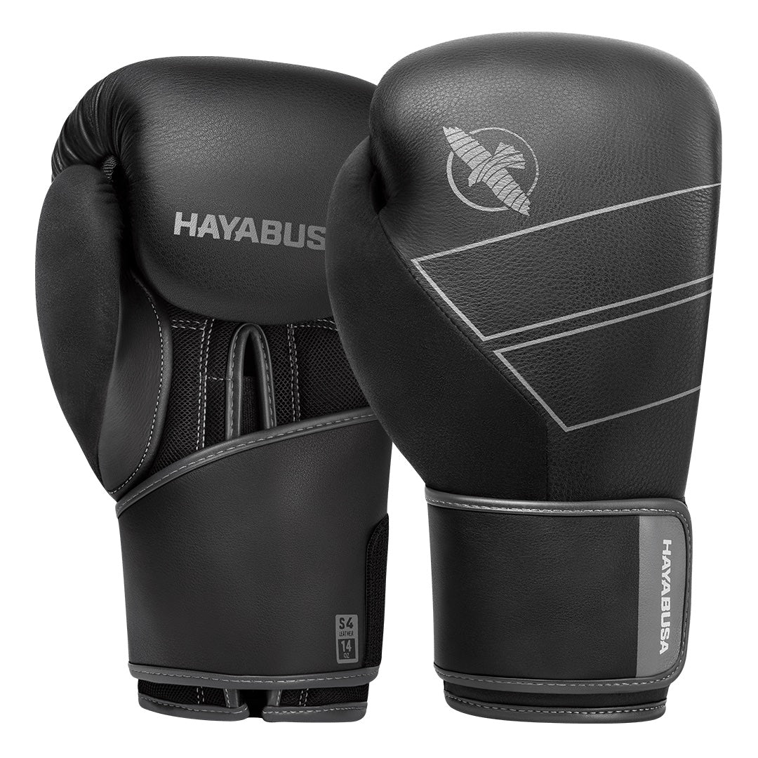 Guantes de boxeo Hayabusa S4 Cuero Negro - 100% Cuero Genuino