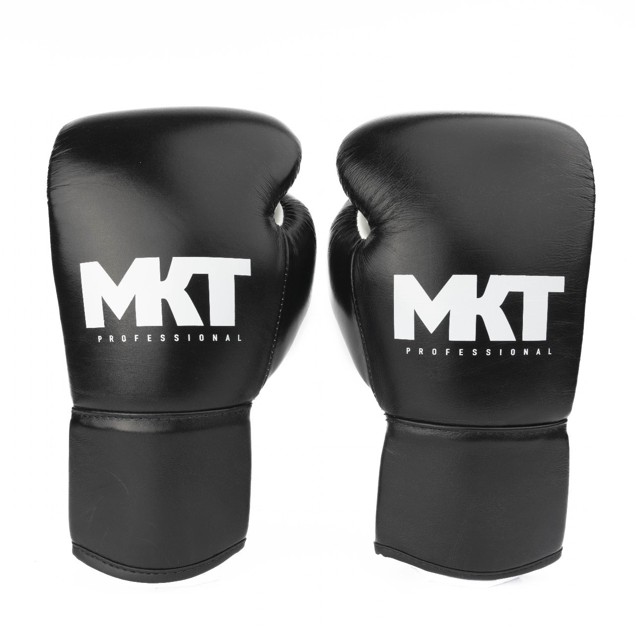 Guantes de Boxeo Makoto Negro/Blanco Con Pasador - 100% Cuero