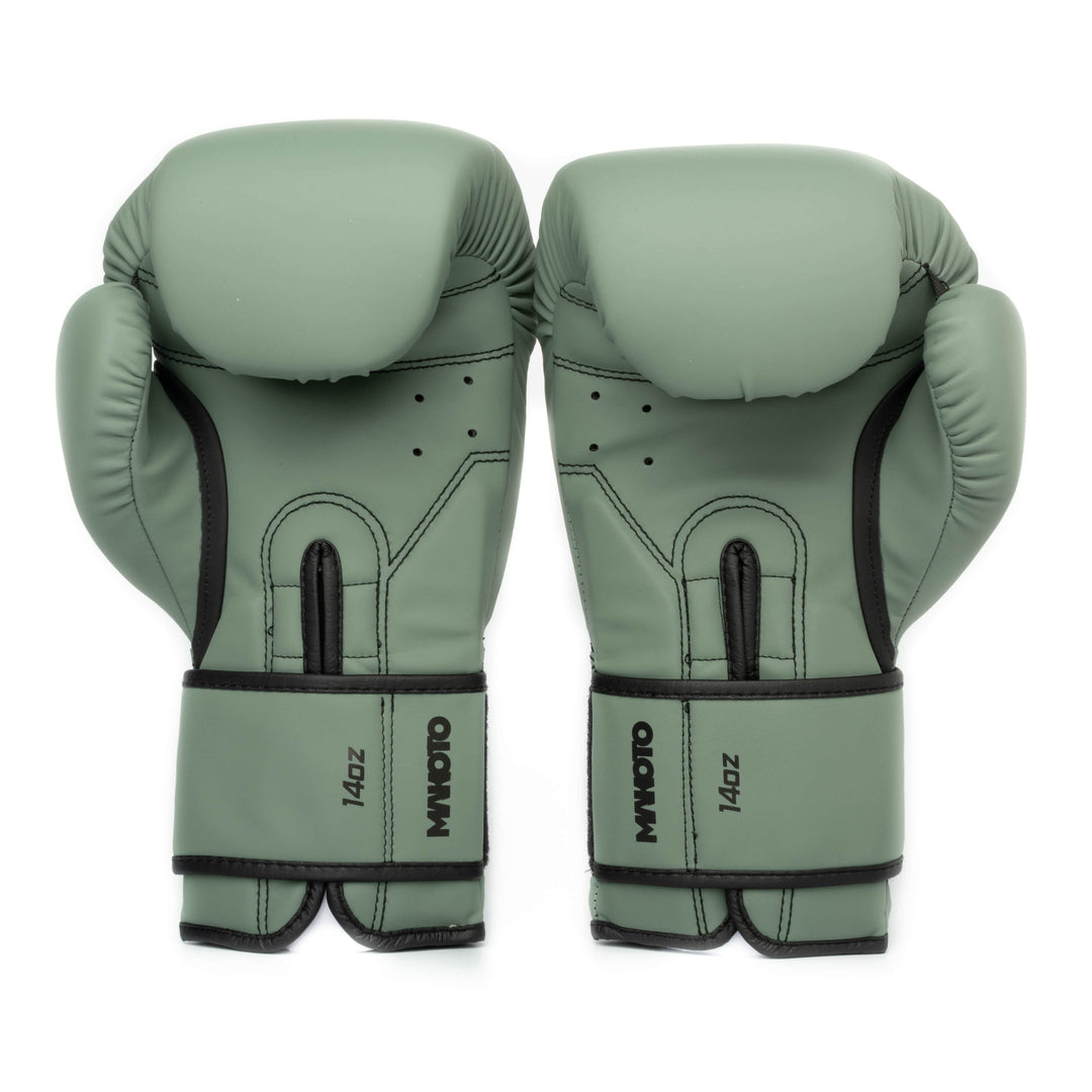 Guantes de Boxeo Makoto M2 Mate Verde - 100% Poliuretano