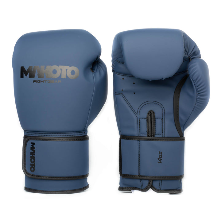 Guantes de Boxeo Makoto Basic Mate Azul - 100% Poliuretano